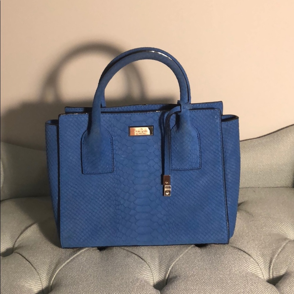 ♠️ Blue Crocodile Leather Crossbody